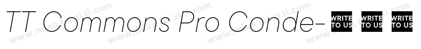 TT Commons Pro Conde字体转换